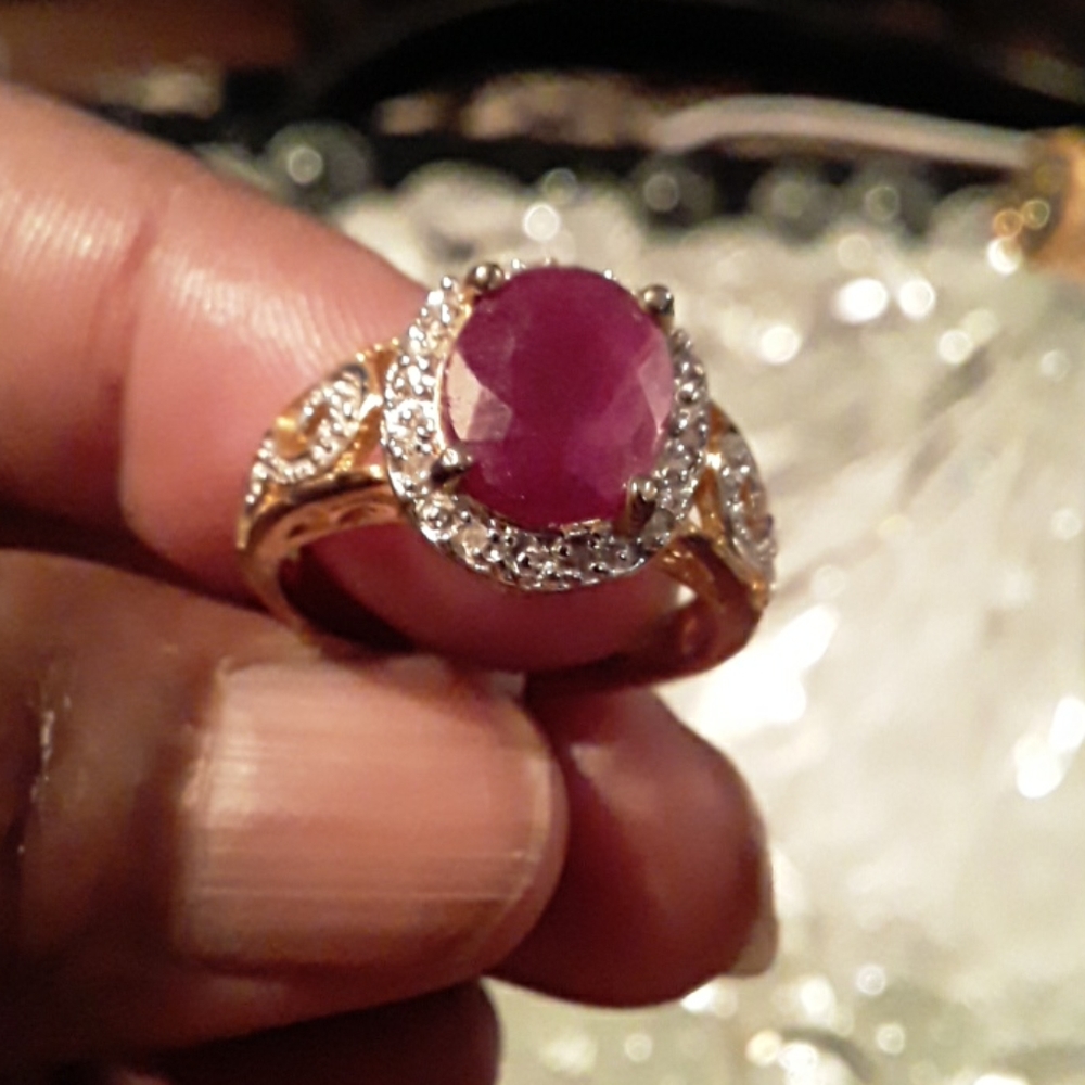 Ruby gold n silver